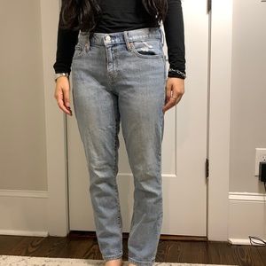 GAP distressed tappered jeans